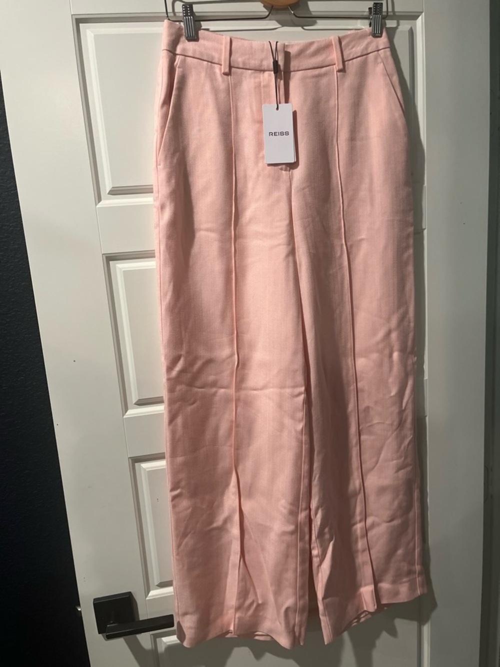 Reiss Blush Pink Wide-Leg Maxi Skirt